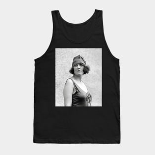 Bathing Beauty Portrait, 1922. Vintage Photo Tank Top